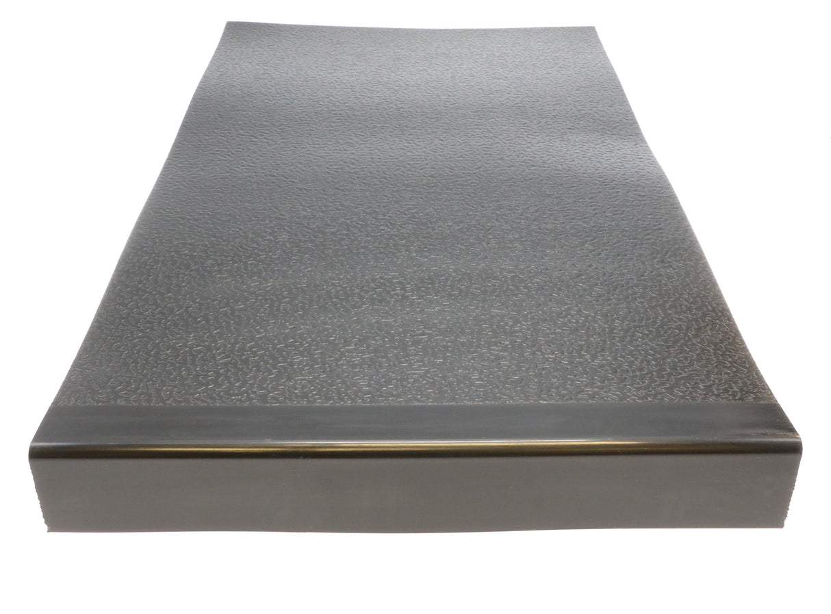 Rubber Hammered Stair Tread and Riser Square Nose 20.63"x 48" Black