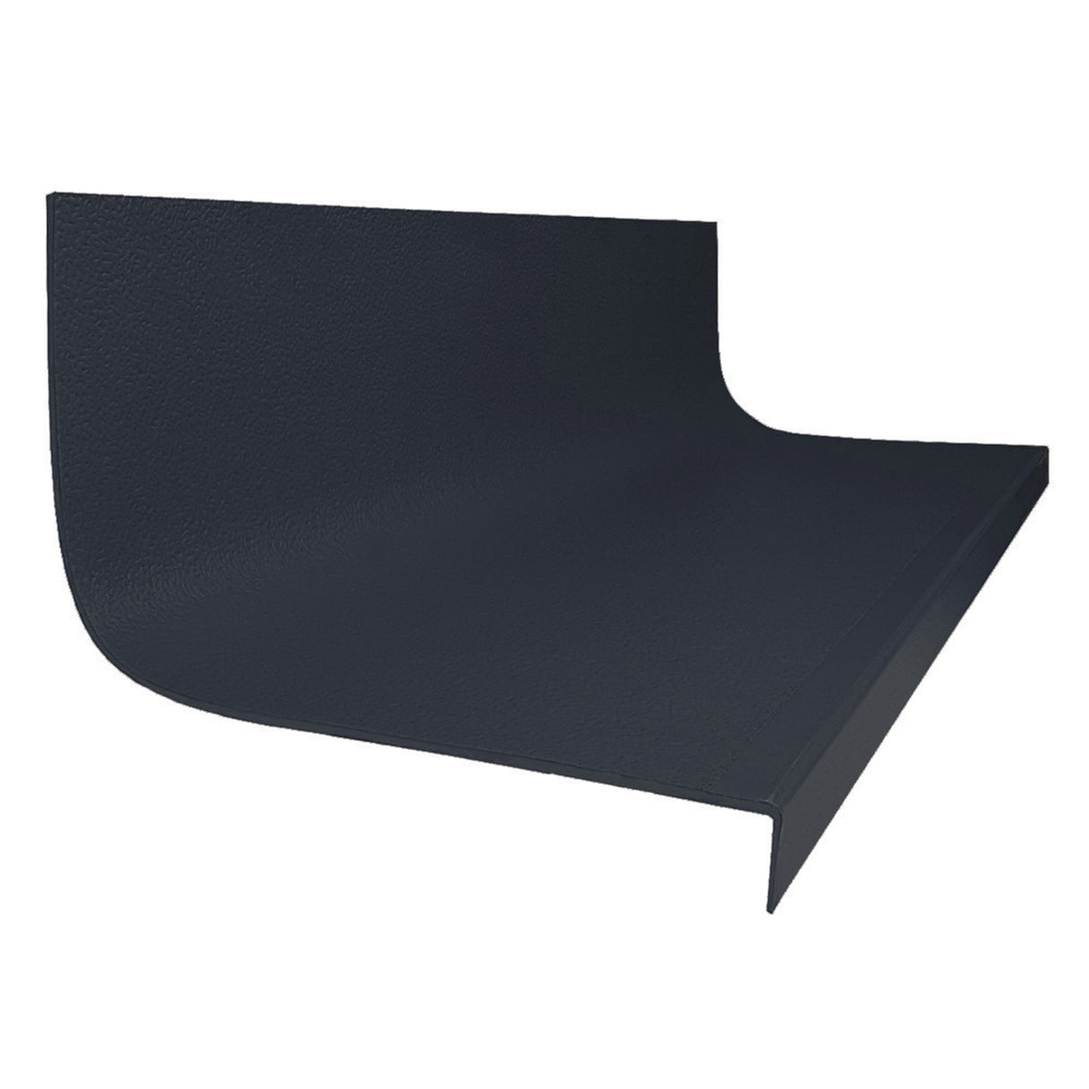 Rubber Hammered Stair Tread and Riser Square Nose 20.63"x 48" Black
