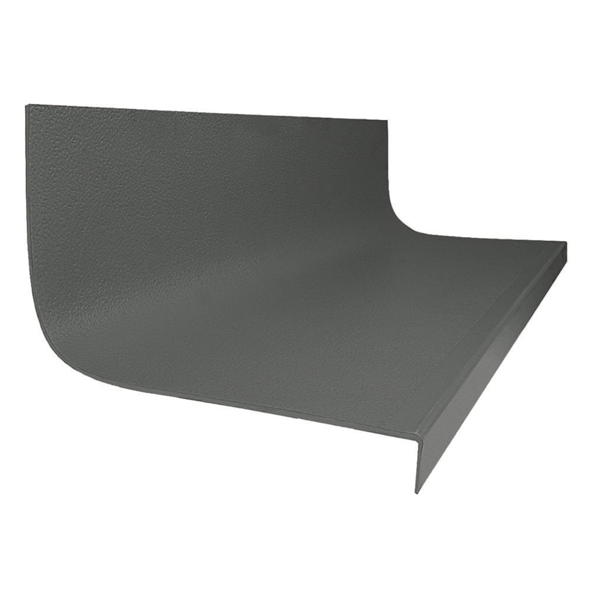 Rubber Hammered Stair Tread and Riser Square Nose 20.63"x 48" Charcoal