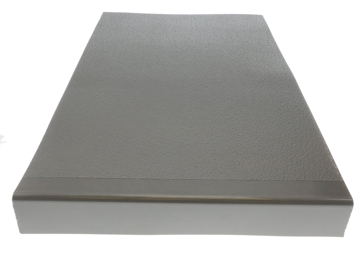 Rubber Hammered Stair Tread and Riser Square Nose 20.63"x 48" Charcoal