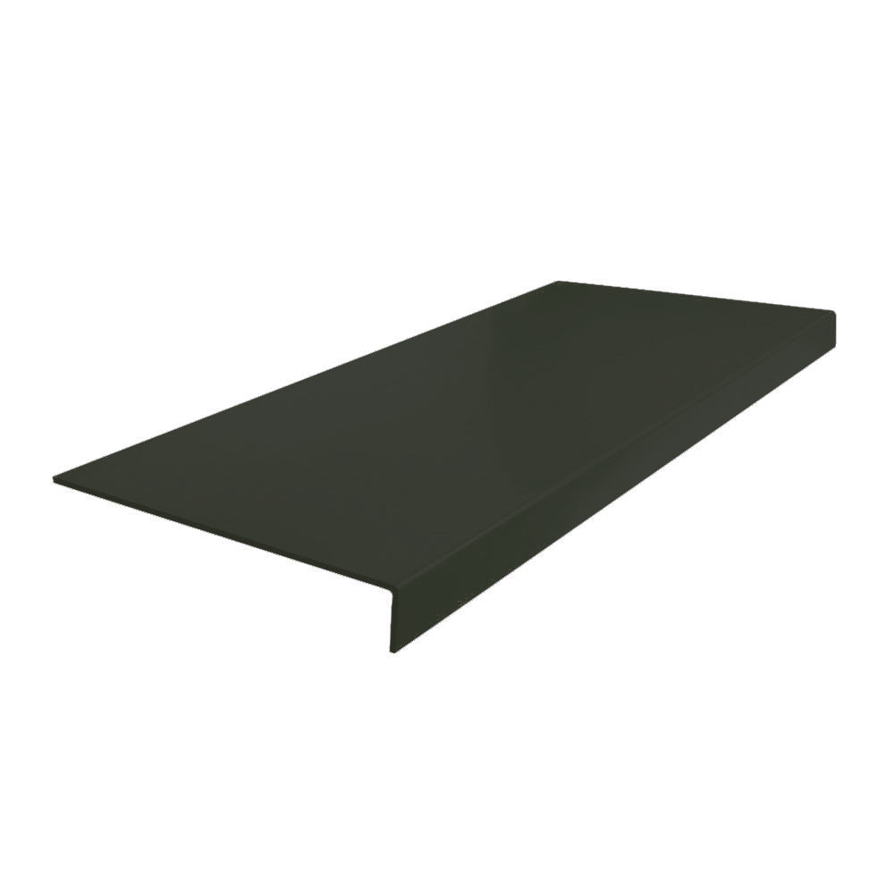 Rubber Light Duty Smooth Stair Tread Square Nose 12.63" x 48" Black