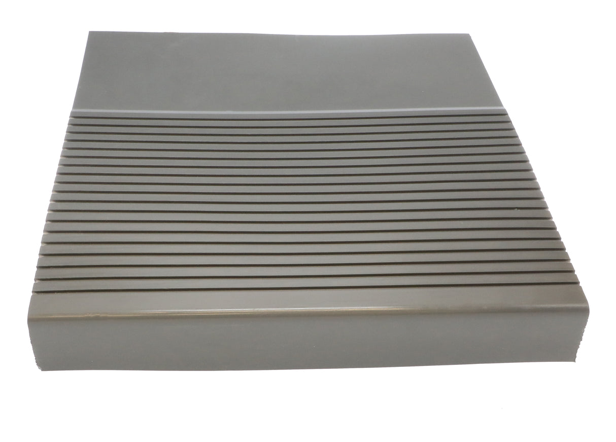 Rubber Light Duty Rib Design Stair Tread Square Nose 12.63" x 48" Charcoal