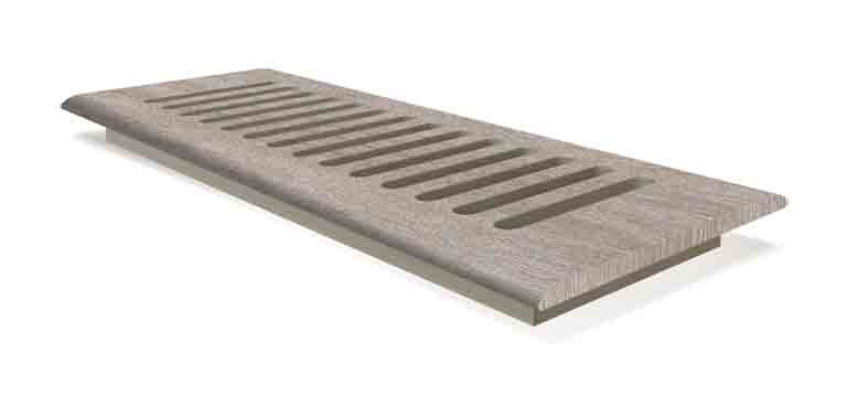 4 x 12 Quest Gray Oak Drop In Grill