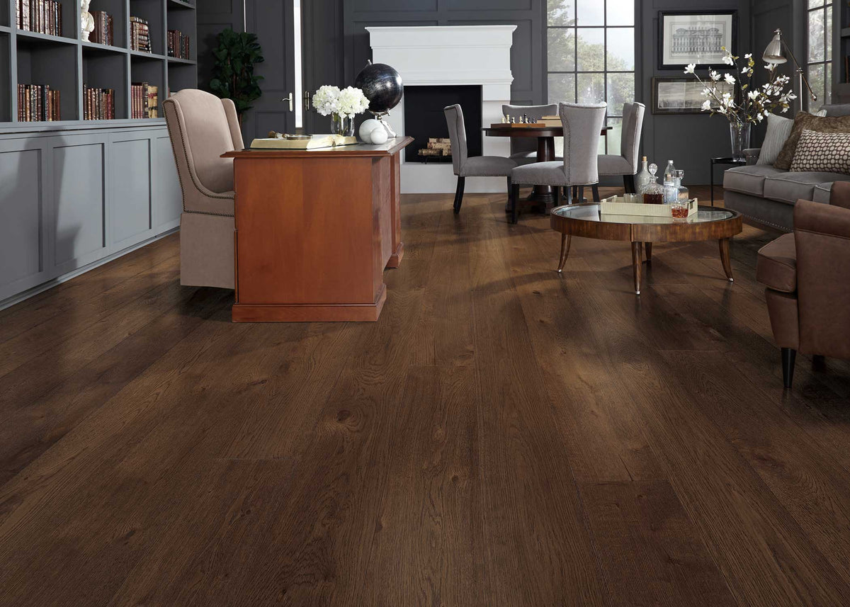 9/16 in. Bourbon European Oak Distressed Engineered Hardwood Flooring 7.48 in. Wide