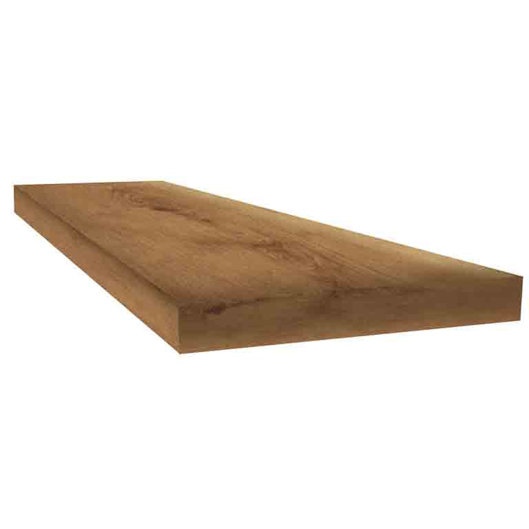 Vancouver Walnut 48" inch Square Retrofit Tread with Return