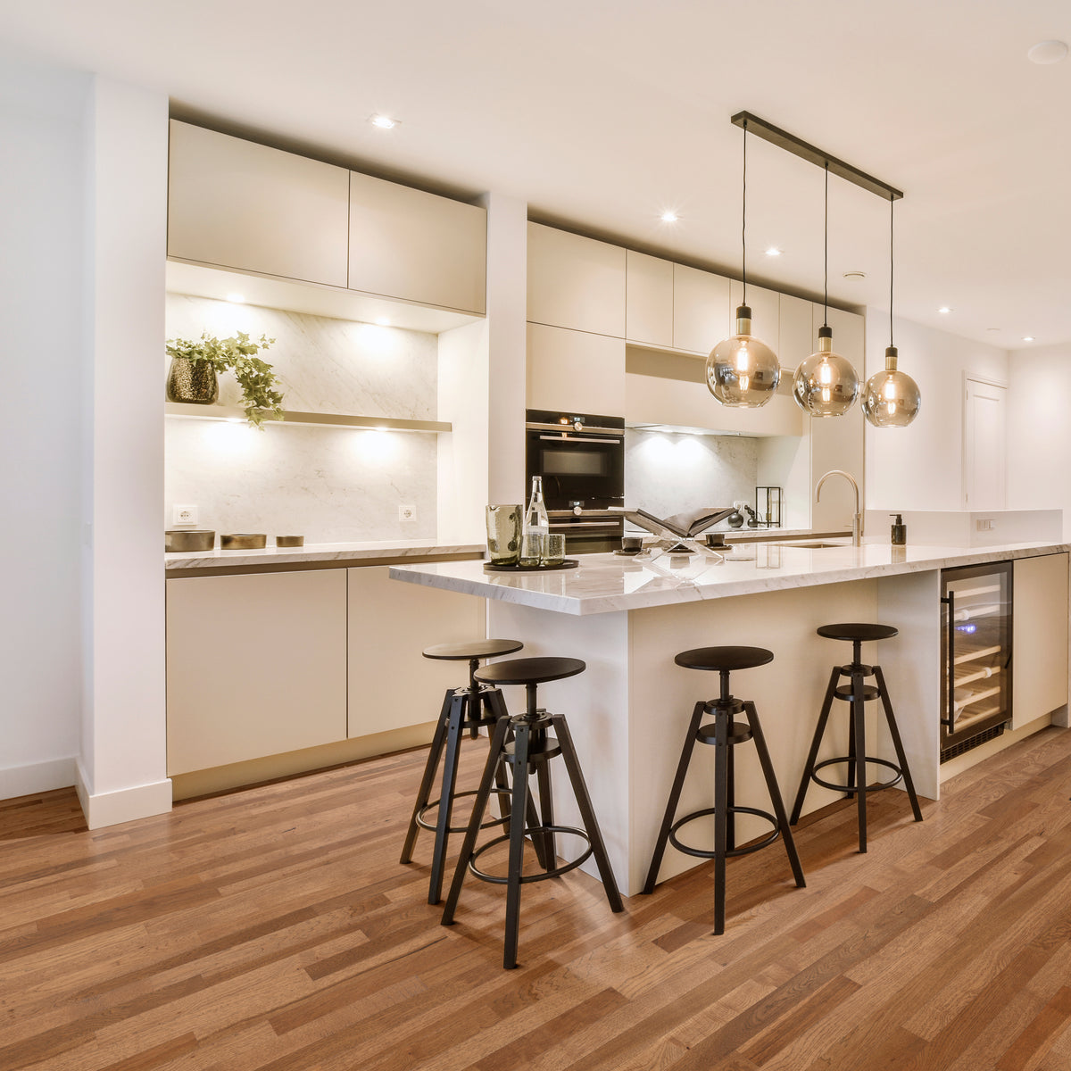 3/4 in. Hickory Saddle Prefinished Solid Hardwood Flooring 3 in. Wide