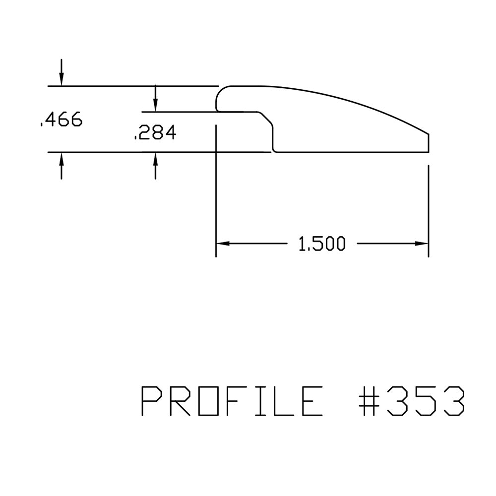 Prefinished Lake Superior Hickory 1.5 in. Wide x 6.5 ft. Length Overlap Reducer