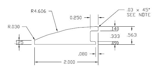 Prefinished Misty Brazilian Oak Hardwood 9/16 in. Thick x 2 in. Wide x 78 in. Length Reducer