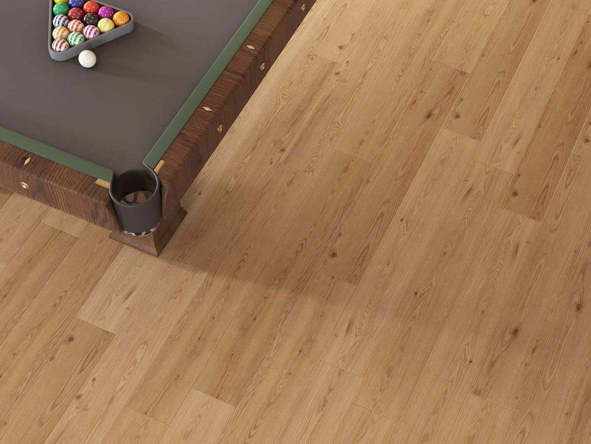 7mm w/pad Honey Mead Oak Waterproof Rigid Vinyl Plank Flooring 7 in. Wide x 48 in. Long