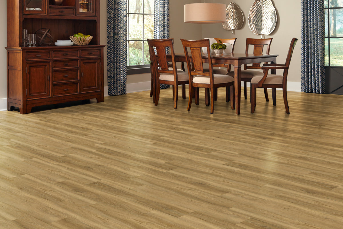 5mm w/pad Shoreway Oak Waterproof Rigid Vinyl Plank Flooring 7.1 in. Wide x 48 in. Long