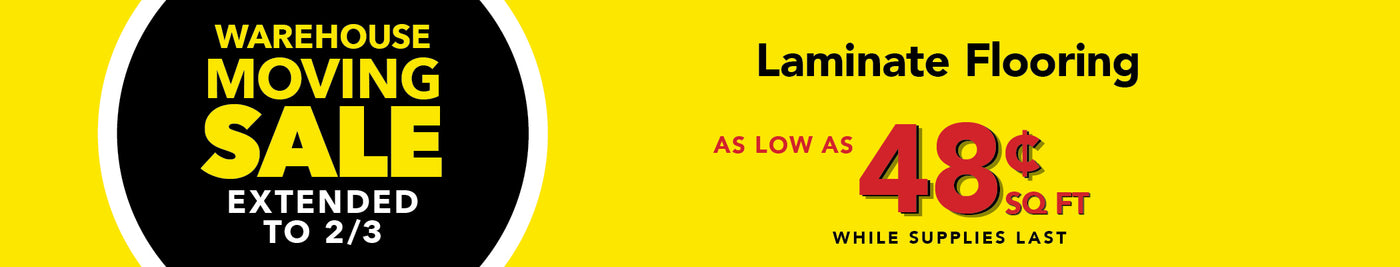 laminate flooring as low as 48¢ square foot