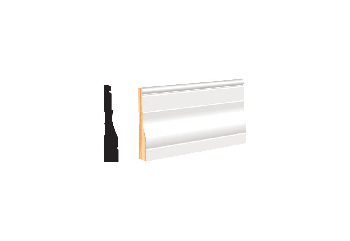 WM99 PFJ 11/16 in. Thick x 3-1/2 in. Tall x 8 ft. Length White Casing