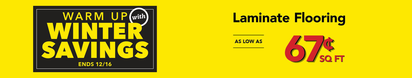 laminate flooring as low as 67¢ per square foot