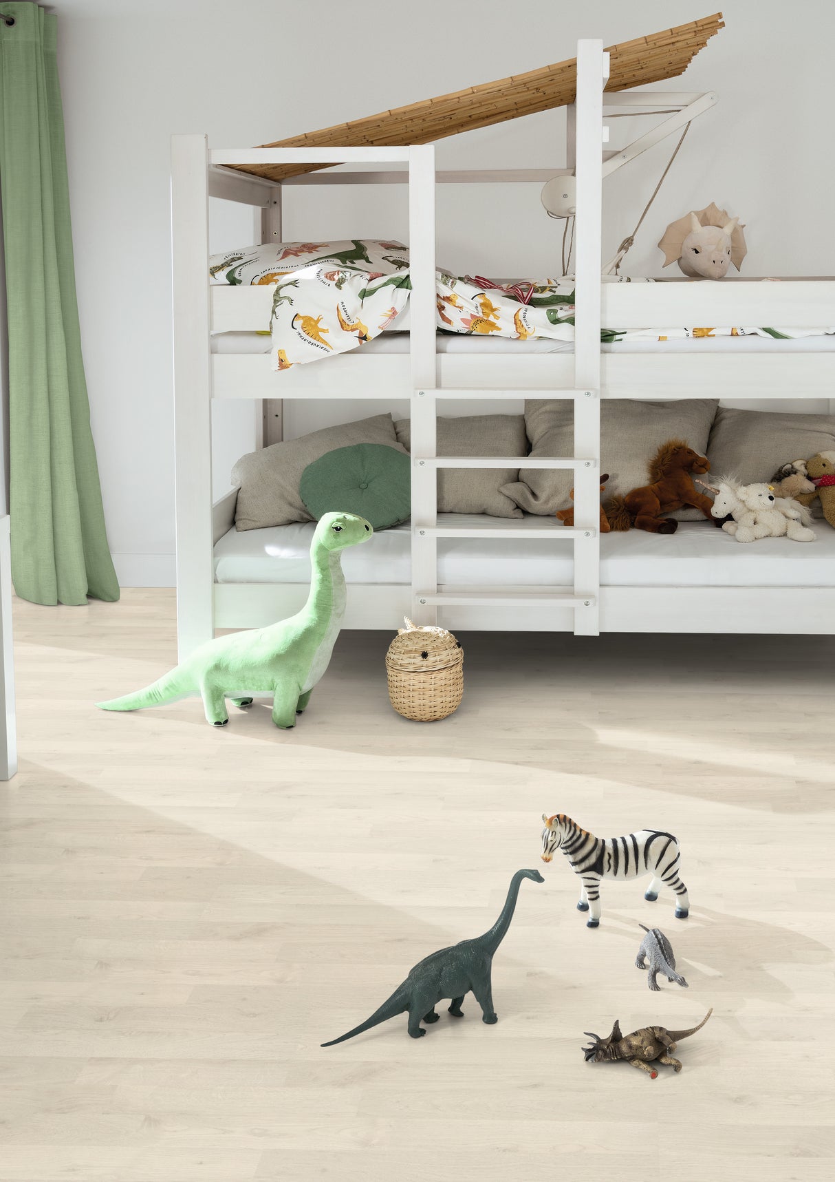 6mm Frosted Oak Multistrip Laminate Flooring 7.6 in. Width x 50.87 in. Length