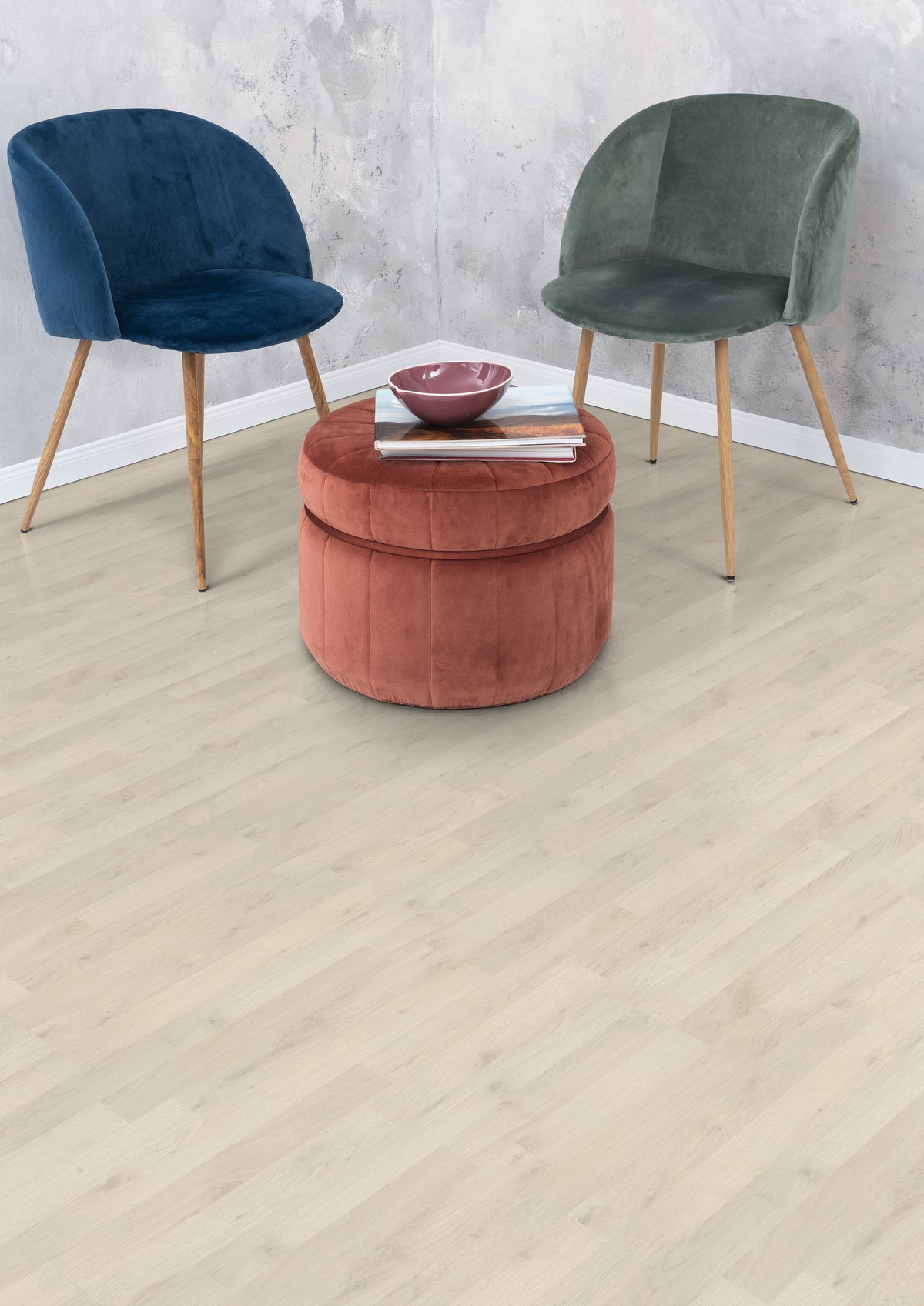 6mm Frosted Oak Multistrip Laminate Flooring 7.6 in. Width x 50.87 in. Length