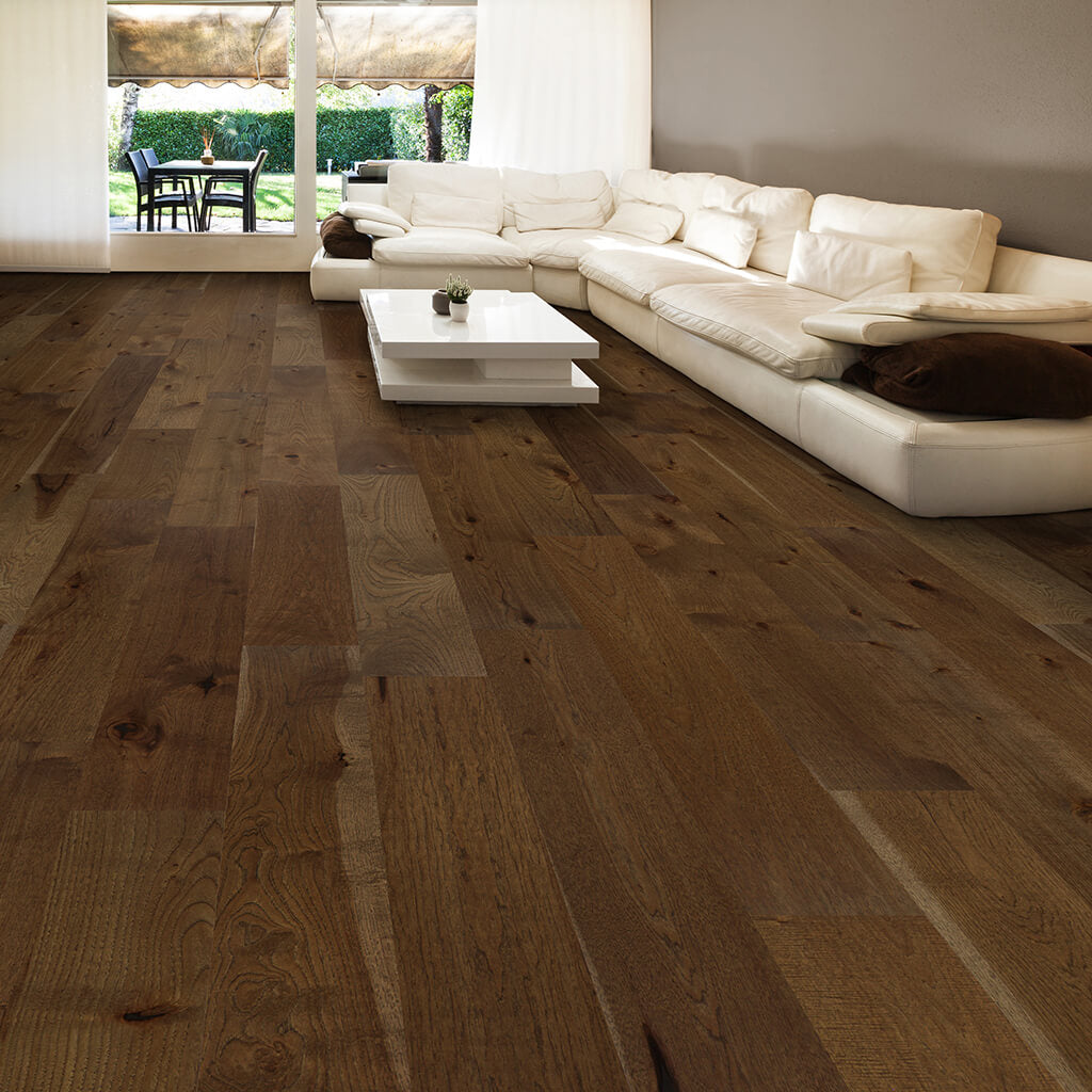 1/2 In. Wheeler Creek Hickory Prefinished Engineered Hardwood Flooring 7.4 in. Wide