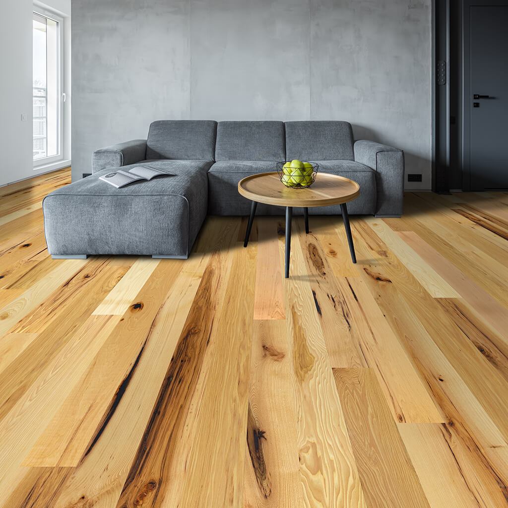 3/4 In. Halifax Hickory Prefinished Solid Hardwood Flooring 5 In. Wide