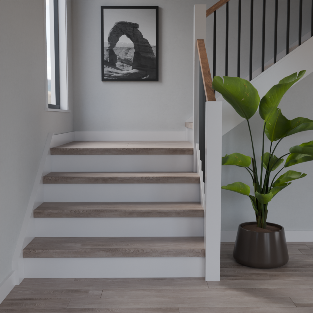Midtown Oak 48 in Length Square Retro Fit Tread