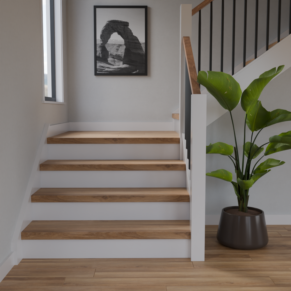 Shoreway Oak 48 in Length Square Retro Fit Tread