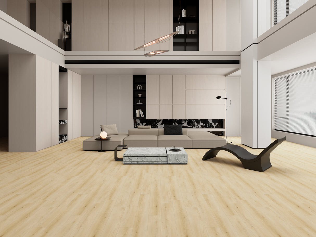 5mm w/ Pad Scandinavian Oak Waterproof Rigid Vinyl Plank Flooring 7.17 in. Wide x 48.03 in Long
