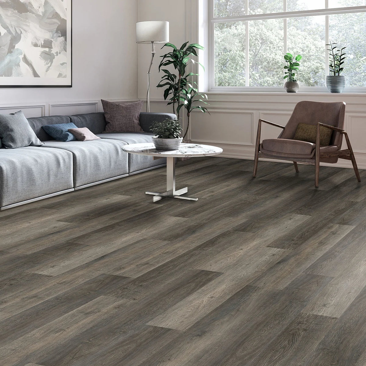 6mm w/pad Ashland Oak Waterproof WPC Vinyl Plank Flooring 9 in Wide x 60 in Long