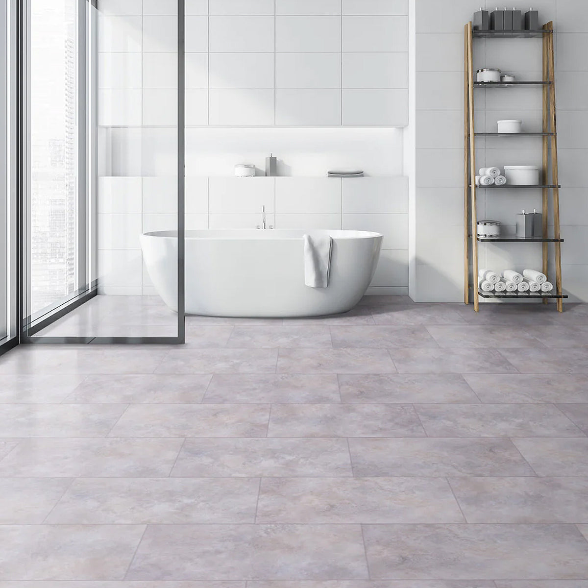 5mm w/Pad Vienna Waterproof Vinyl Tile 12 in. x 24 in.
