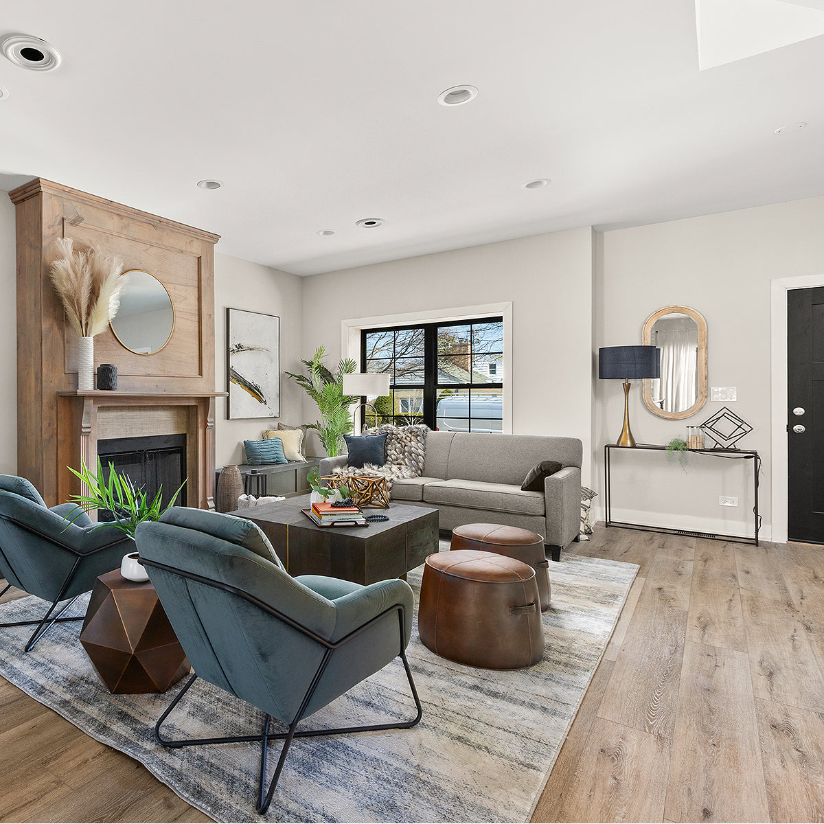 8mm w/pad Feathered Pine Waterproof WPC Vinyl Plank Flooring 9 in. Wide