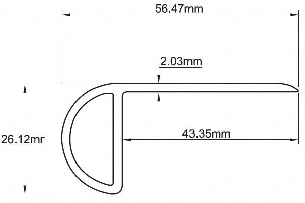 Silk Spire Oak Waterproof Hybrid Resilient 1 in. T x 2.25 in. W x 7.5 ft. L Low Profile Stair Nose