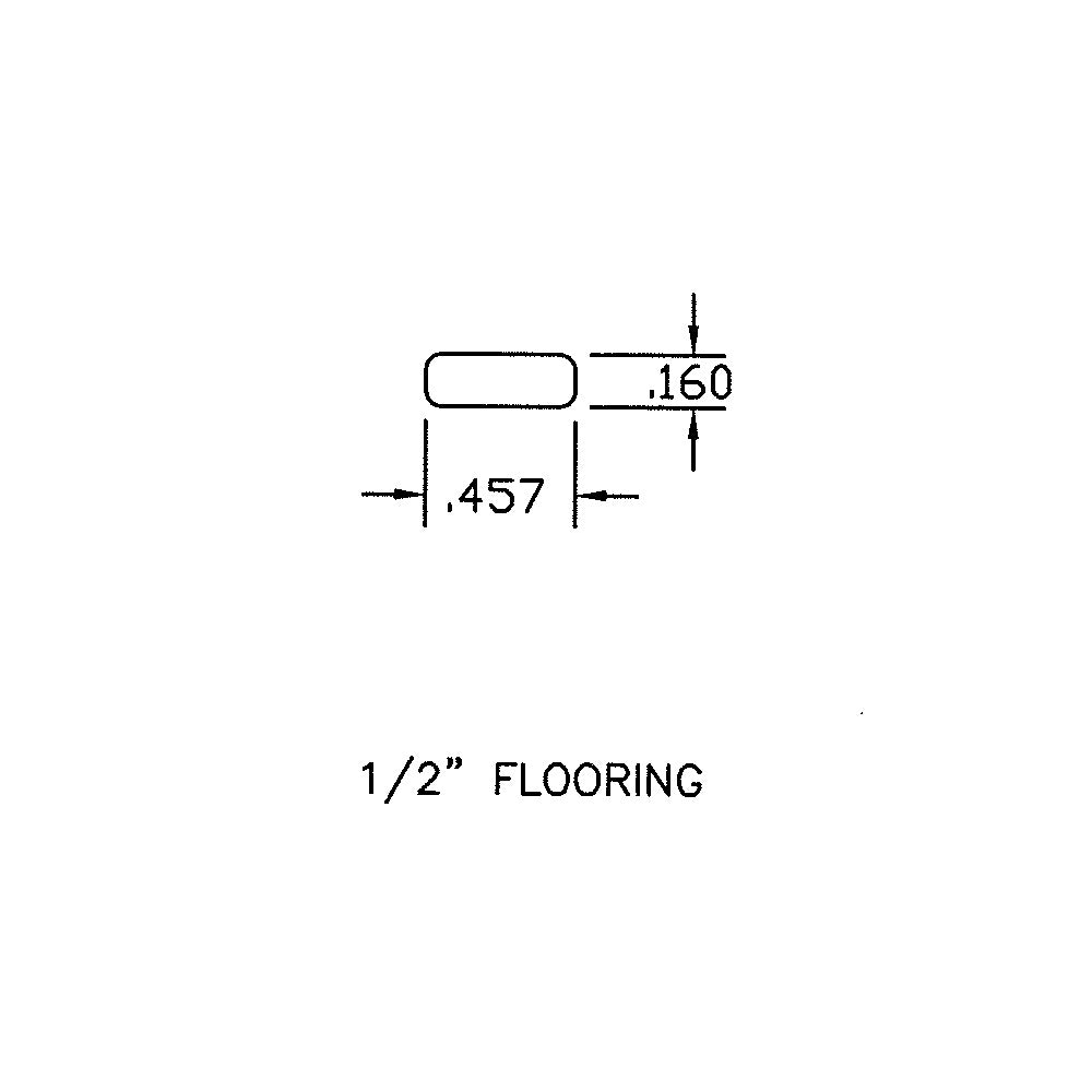 Unfinished Red Oak Hardwood 1/2 in. Thick x 1/2 in. Wide x 4 ft Length Spline