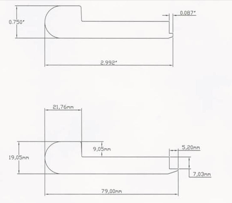 Pewter Oak Laminate 3/4 in. Thick x 3 in. Wide x 7.5 ft. Length Flush Stair Nose