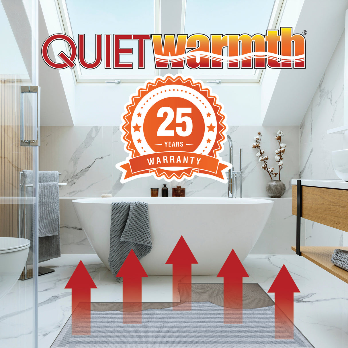 1.5 ft. W x 10 ft. L 240V Radiant Floor Heating System for Tile Flooring Peel and Stick Panel