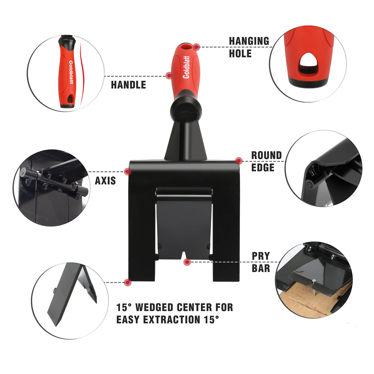 Trim Puller, Removal Tool for Baseboard, Molding, Siding & Flooring Removal