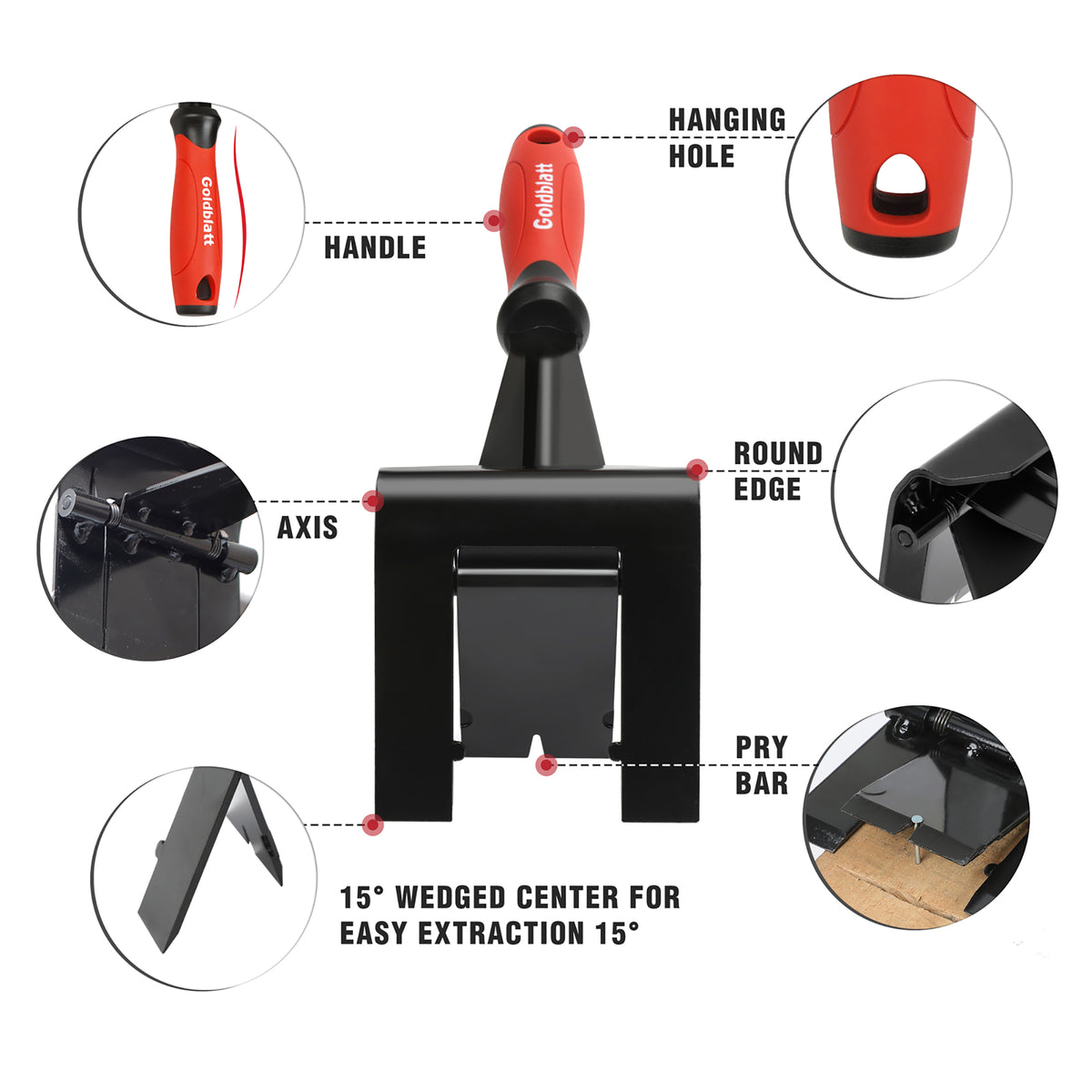 Trim Puller, Removal Tool for Baseboard, Molding, Siding & Flooring Removal