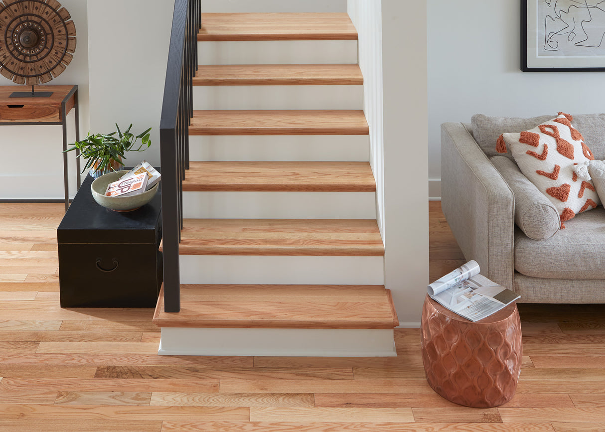 Prefinished Red Oak Select Solid Hardwood 1 in. Thick x 11.5 in. Wide x 48 in. Length Tread