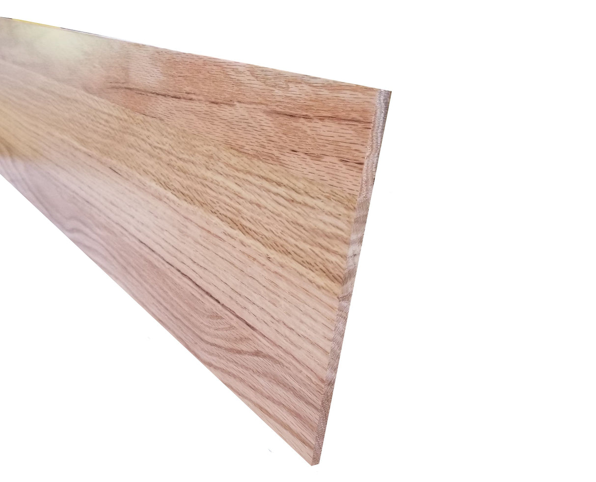 Prefinished Red Oak Solid Hardwood 11/32 in. Thick x 7.5 in. Wide x 48 in. Length Retrofit Riser