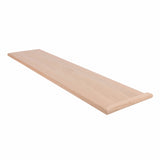 Unfinished Red Oak Solid Hardwood 1 in Thick x 11.5 in Wide x 48 in Length Right Hand Return Tread