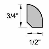 Unfinished Red Oak 3/4 in. Tall x 1/2 in. Wide x 8 ft. Length Shoe Molding