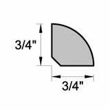 Unfinished White Oak 3/4 in. Tall x 3/4 in. Wide x 8 ft. Length Quarter Round