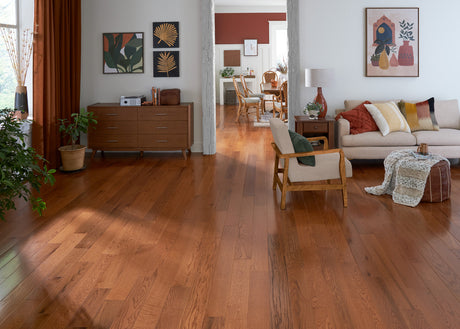 3/4 in. Classic Gunstock Oak Solid Hardwood Flooring 5 in. Wide - Sample
