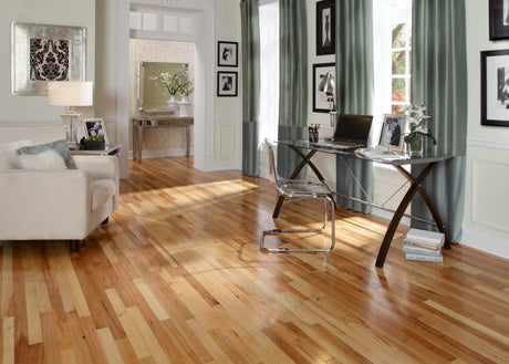 3/4 in. Millrun Hickory Prefinished Solid Hardwood Flooring 2.25 in. Wide