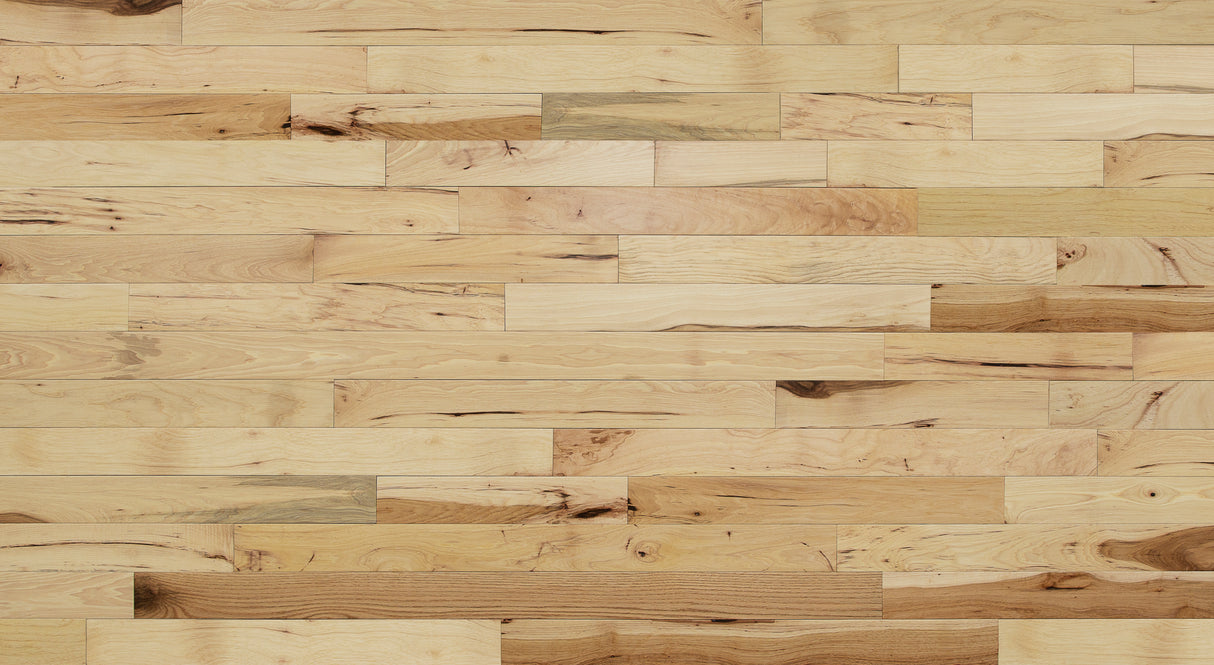 3/4 in. Millrun Hickory Prefinished Solid Hardwood Flooring 3.25 in. Wide