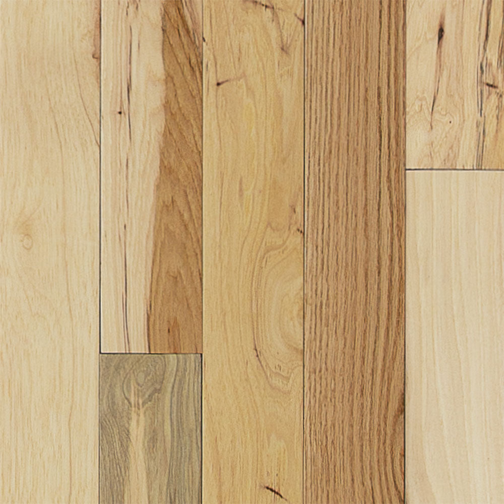 3/4 in. Millrun Hickory Prefinished Solid Hardwood Flooring 3.25 in. Wide
