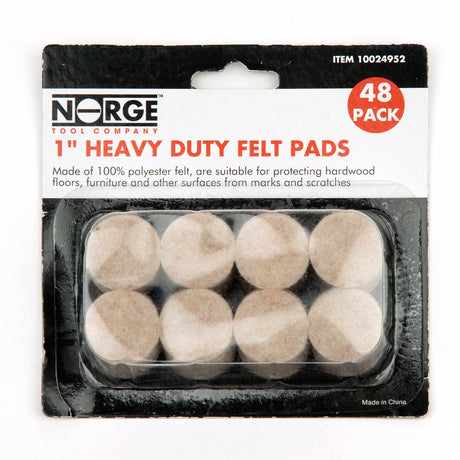 1" Heavy Duty Felt Pads 48-Pack