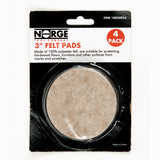 3" Felt Pads 4-Pack