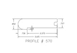 Prefinished Classic Gunstock 3/4 in. Thick x 3.25 in. Wide x 6.5 ft. Length Stair Nose