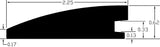 Flex Vinyl Plank 5/8 in x 2-1/4 in x 12 ft Maple Reducer