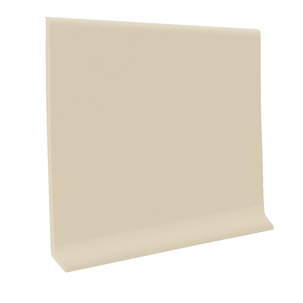 Cove Base Vinyl 4 in x 4 ft pcs Almond 120 ft/bx Baseboard