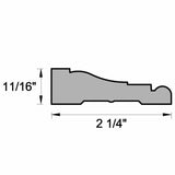 WM376 PFJ 11/16 in. Thick x 2-1/4 in. Tall x 8 ft. Length White Casing