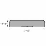 WM412 PFJ 11/16 in. Thick x 3-1/2 in. Tall x 8 ft. Length White Casing