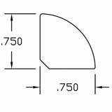 Delaware Bay Driftwood Laminate 3/4 in. Tall x 0.75 in. Wide x 7.5 ft. Length Quarter Round